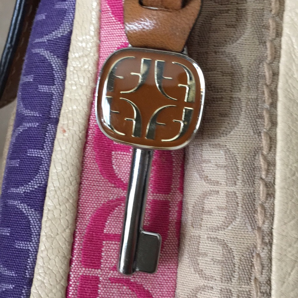 Fossil Signature Canvas Satchel - image 3